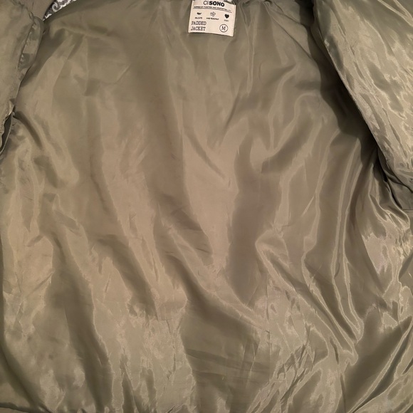Ci Sono Women’s Sage Green Bomber Jacket, EUC - Picture 10 of 15